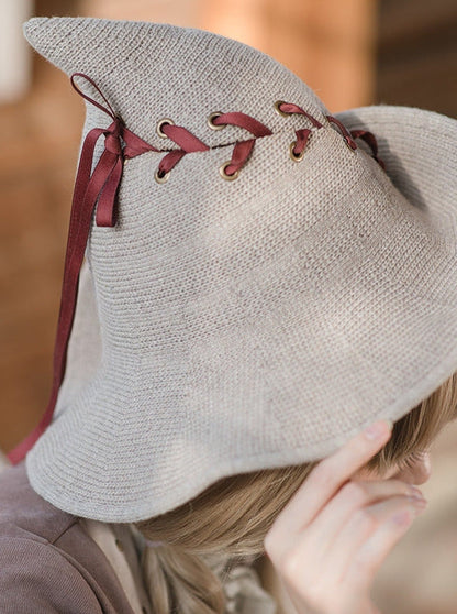 Steam Continental Khaki Curved Knit Witch's Hat