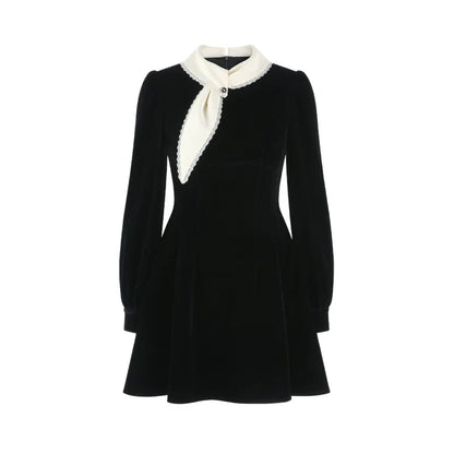 Hepburn Inspired Velvet Dress