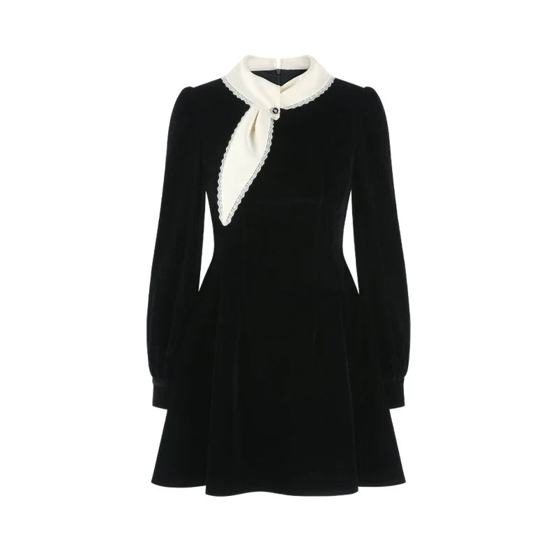 Hepburn Inspired Velvet Dress