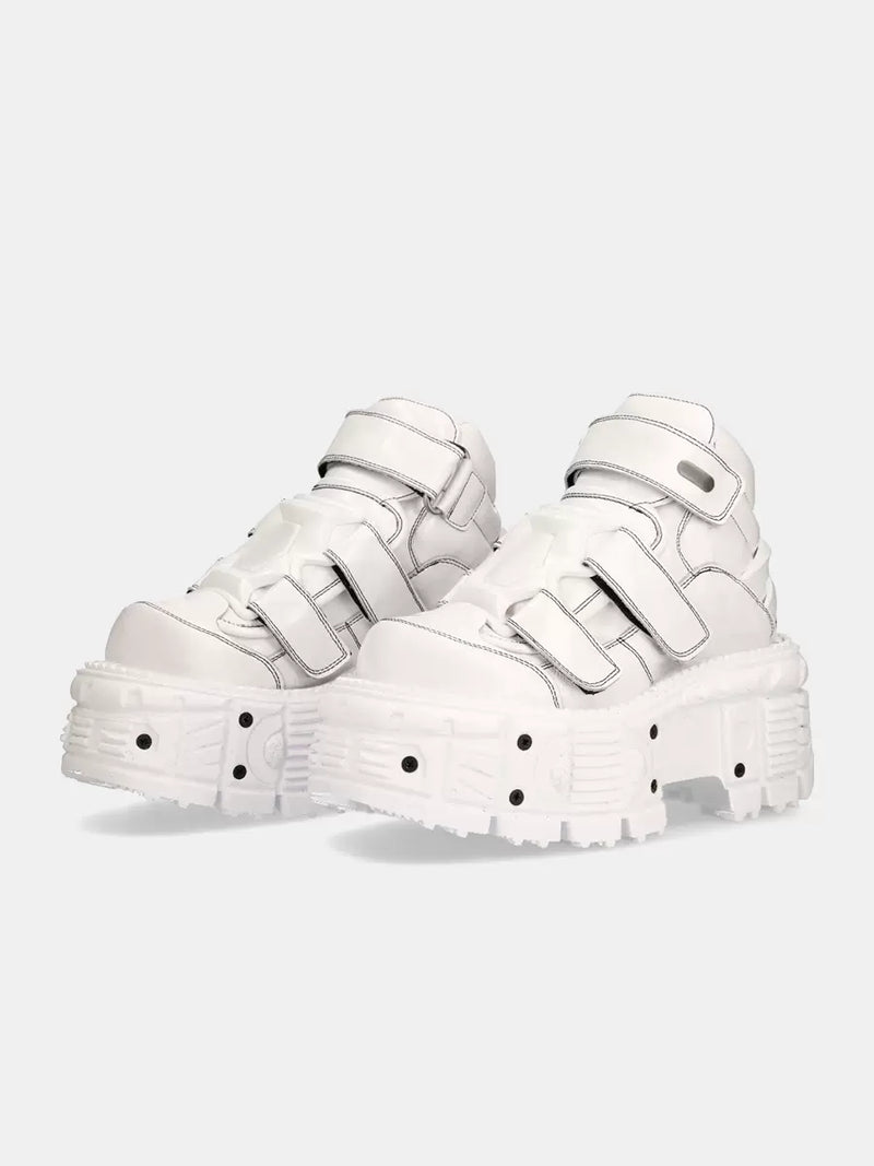 Metal Screenshot Punk Leather Power Sole Shoes