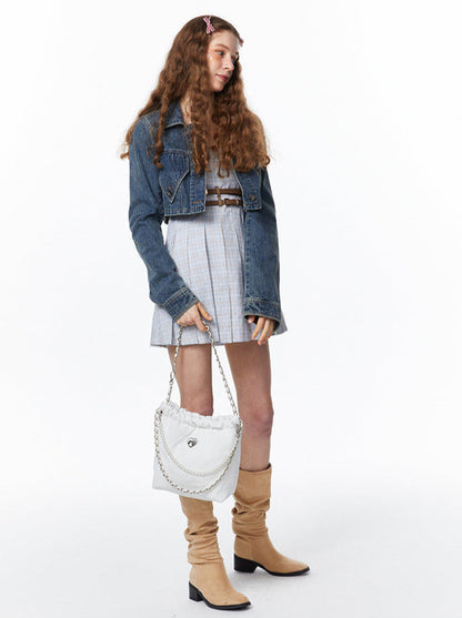 Fragrance Pearl Chain Drawstring Shoulder Bag