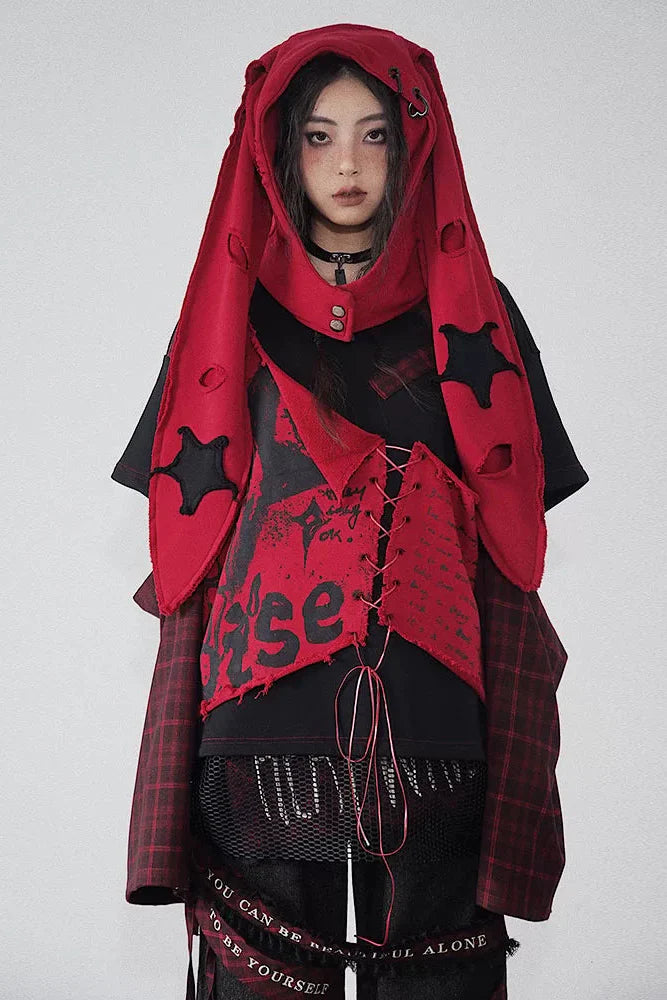 Punk Rock Patchwork Sweatshirt