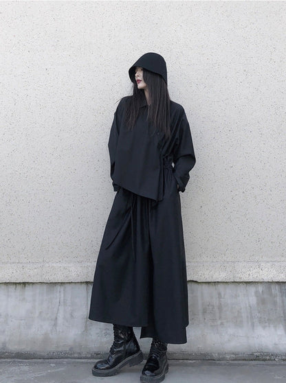 Mode Asymmetric Fake Two Piece Dress