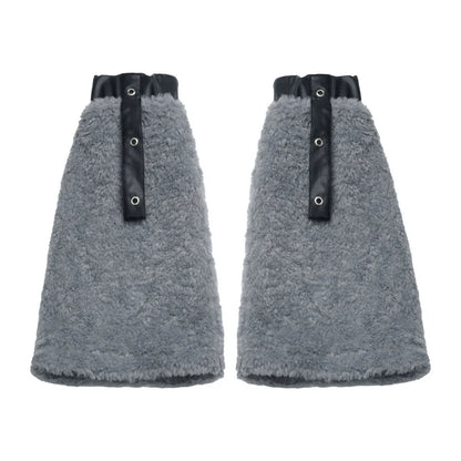 Patchwork Fur Hooded Coat + Pants + Shirt + Skirt + Leg Warmers