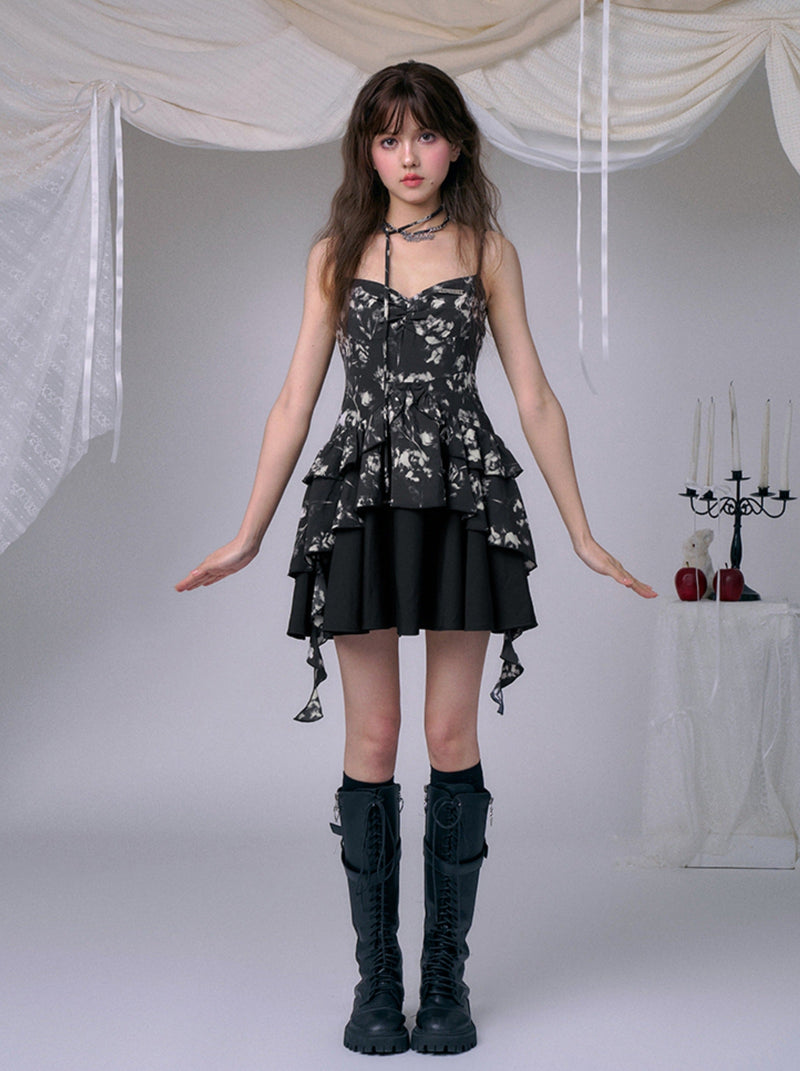 Butterfly Dark Summer Dress