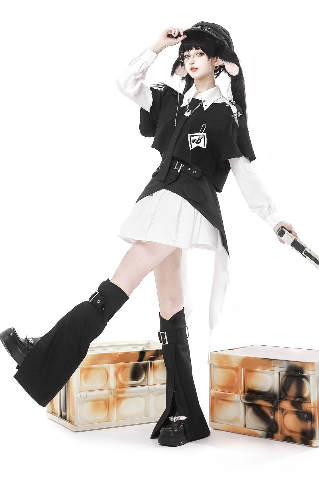 Nocturnal Rabbit Lolita Skirt Set