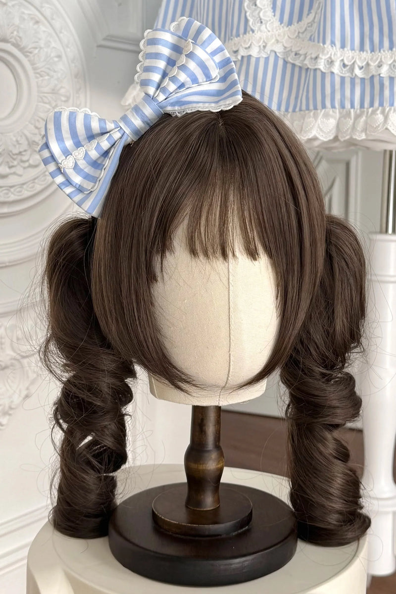 [pre-order] Retro Doll-like Lolita Dress + Hair Band + Clip + Bonnet + Hat