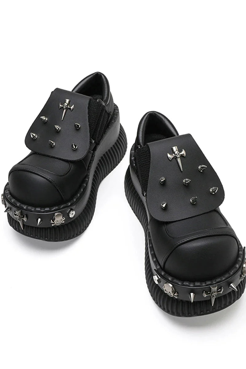 Cross Design Platform Shoes