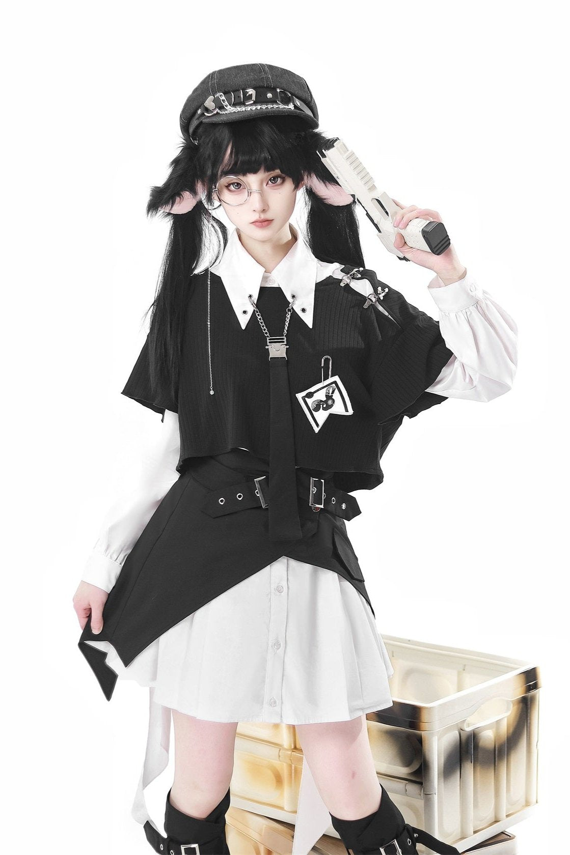 Nocturnal Rabbit Lolita Skirt Set