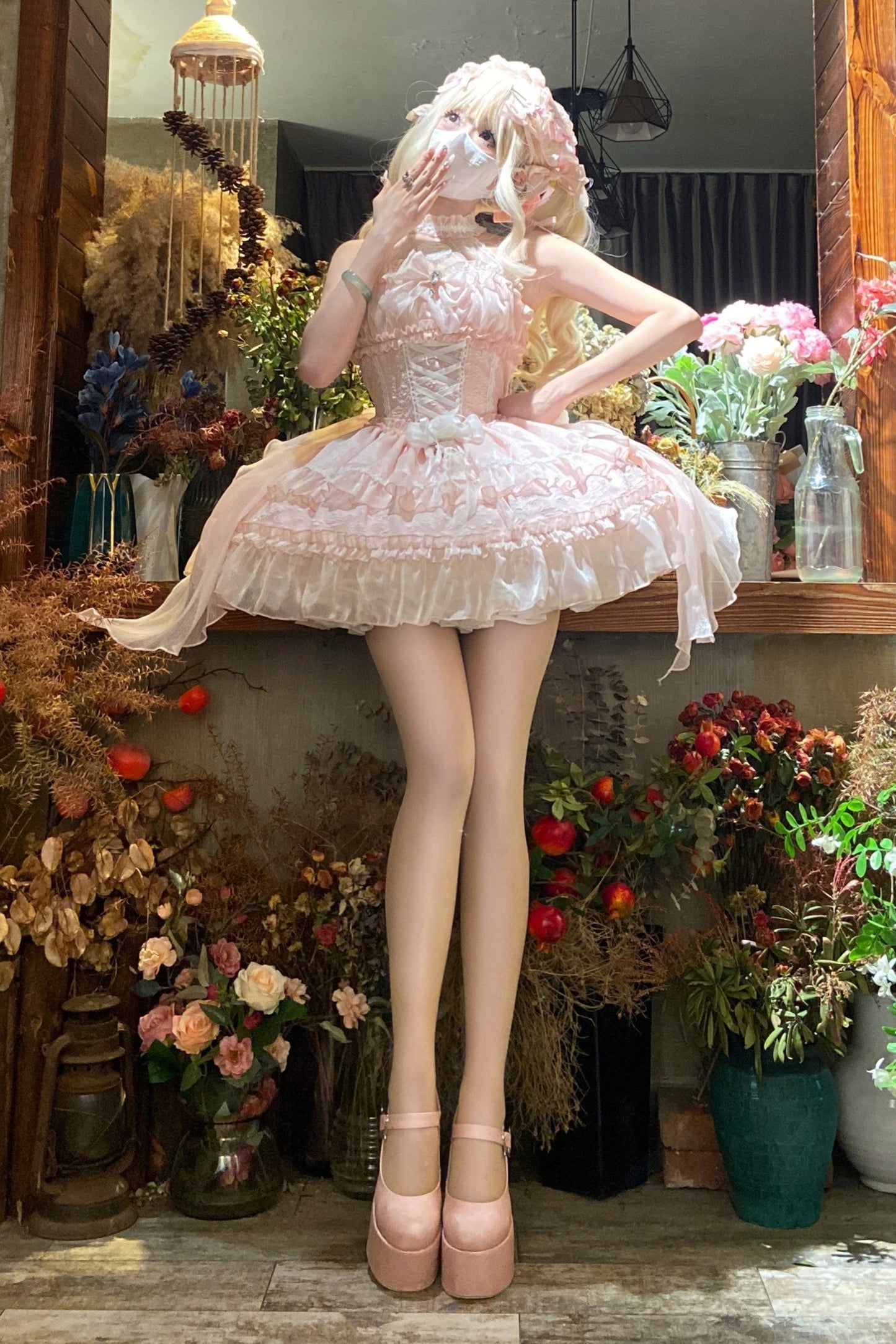 Halter Neck Sleeveless Sugar Lolita Dress