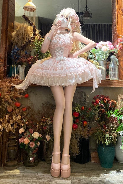 Halter Neck Sleeveless Sugar Lolita Dress