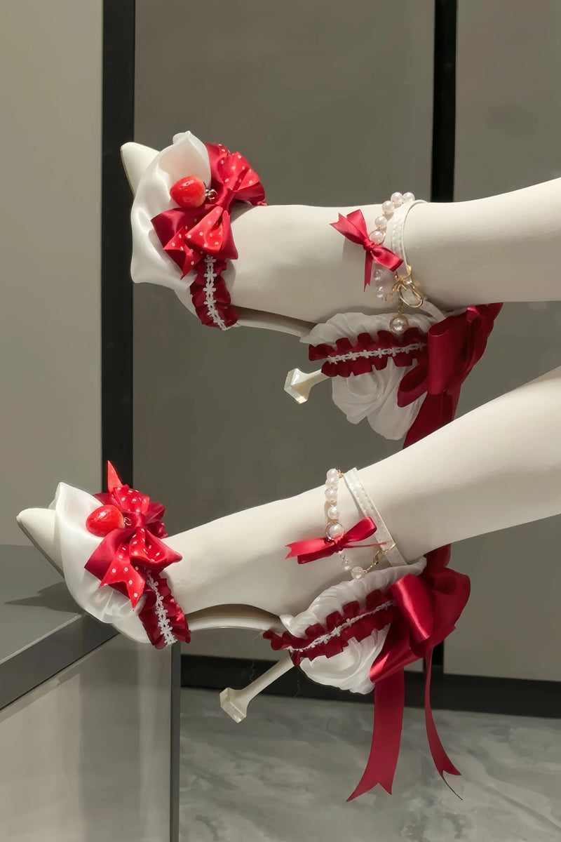 Ribbon Strawberry Cake Lolita Heels