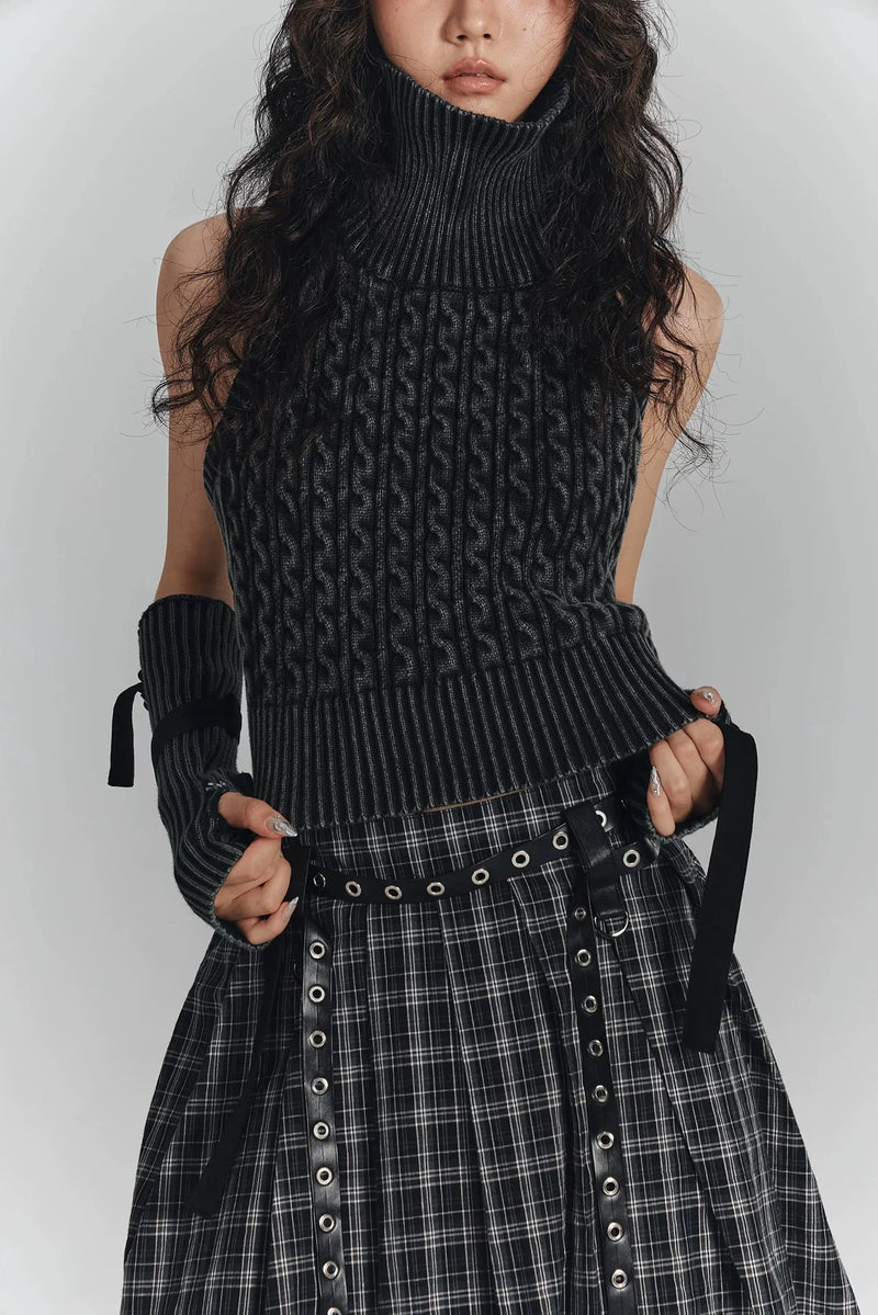 Dark Punk Slim Knit Vest