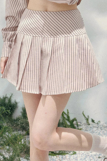 French Stripe Shirt + Skirt