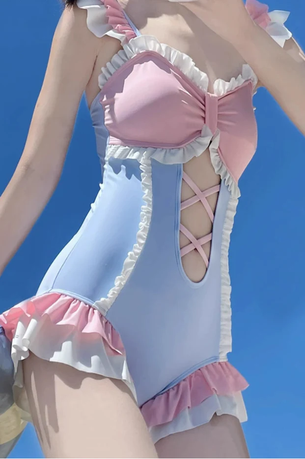 Cotton Candy Girly Swimsuit