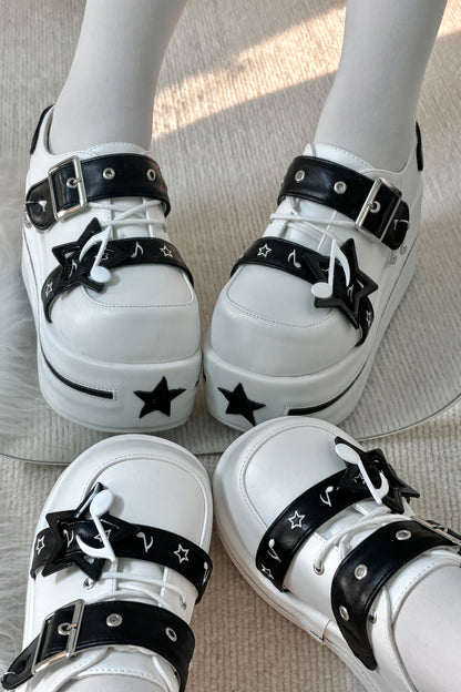 [pre-order] Star Melody Punk Strap Platform Shoes