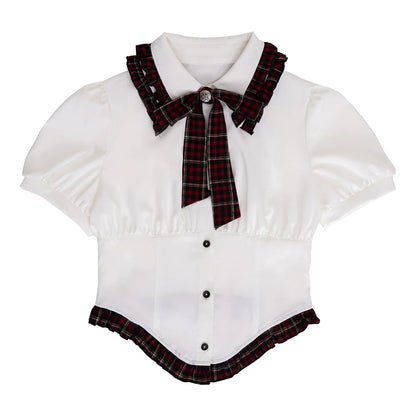 Gothic Academy Idol Lolita Strap Skirt + Shirt + Sleeves