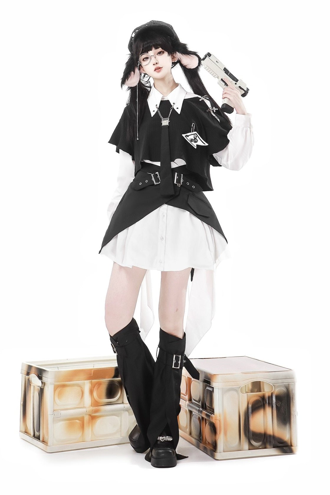Nocturnal Rabbit Lolita Skirt Set