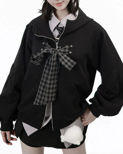 Nautical Log Hooded Jacket + Loose Shirt + Pants + Culottes + Tie + Leg Warmers