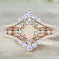 Mystic Harmony Opal Ring Set