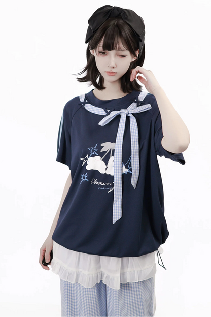 Star Flag Top + Pants + Skirt
