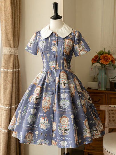 Eternal Echo Classical Print Lolita Dress Jacket Set