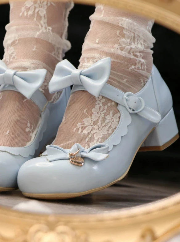 Lolita Round Head Doll Medium Heel Shoes