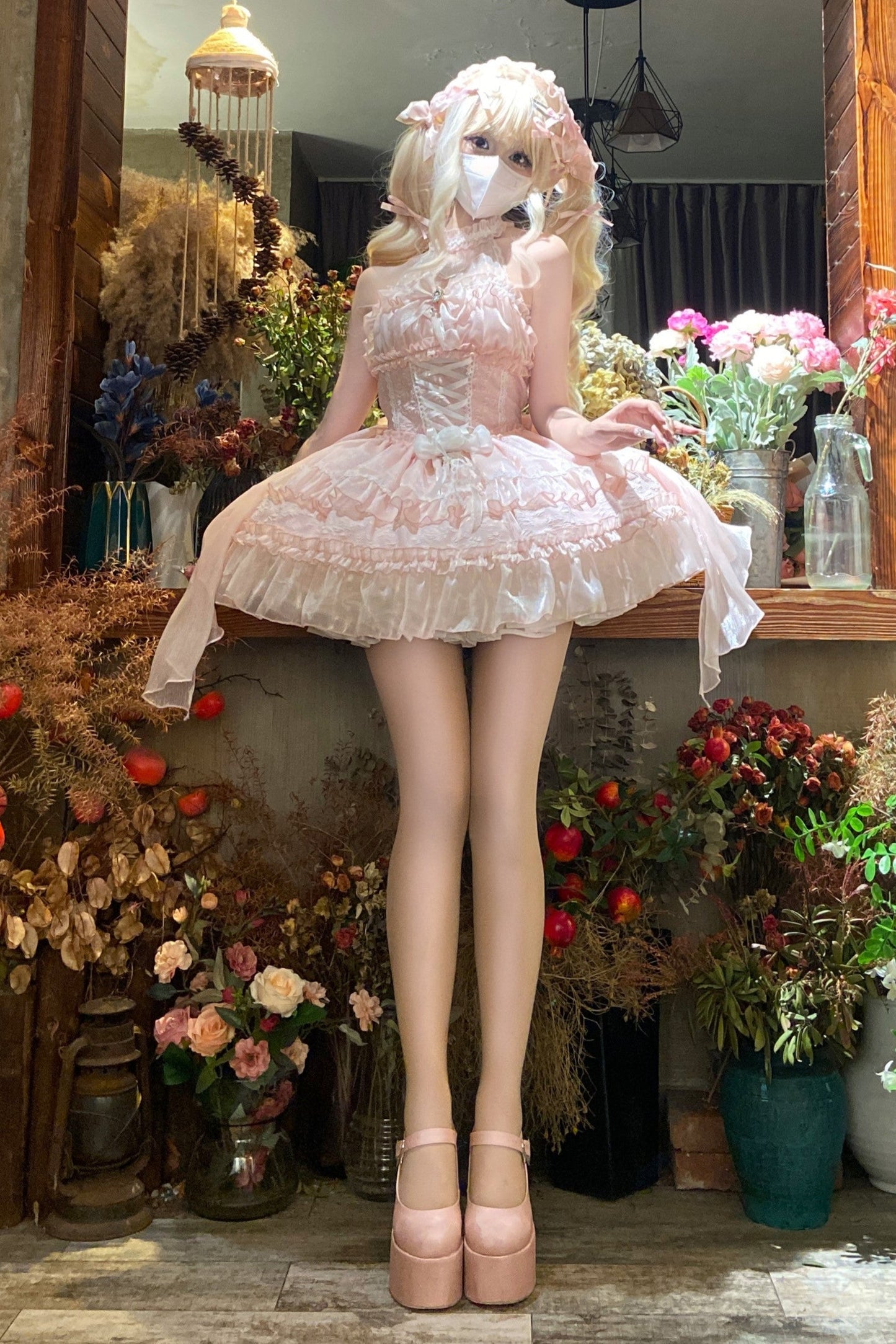 Halter Neck Sleeveless Sugar Lolita Dress