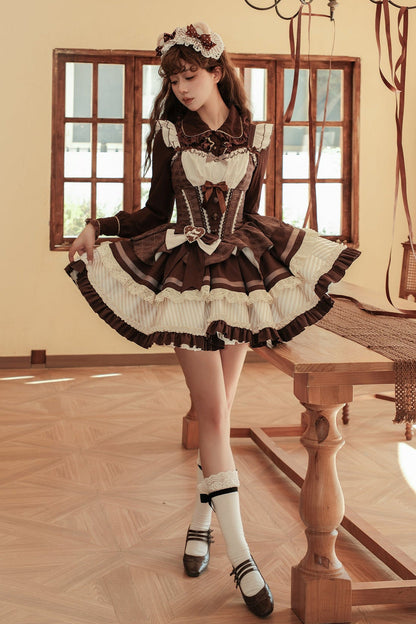 [pre-order] Mint Chocolate Lolita Tutu Sweet Dress + Ribbon Headband