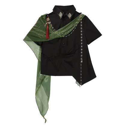Neverless Island Chinese-style Top + Balloon Pants