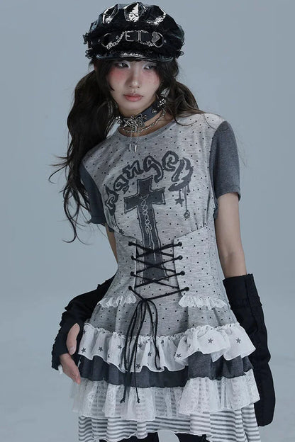 Cross Garden Lace Top