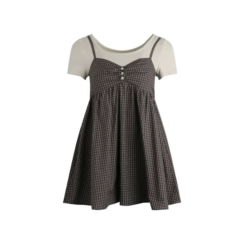 Fake Two-piece Cotton Top