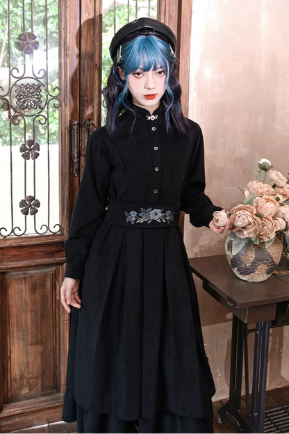 Cheongsam Shirt Long Dress