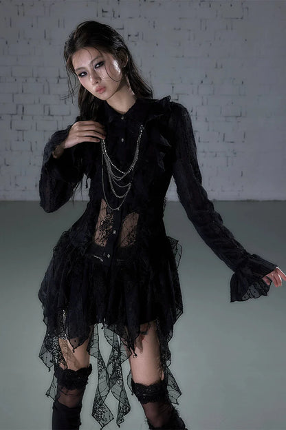 Romantic Punk Lace Dress