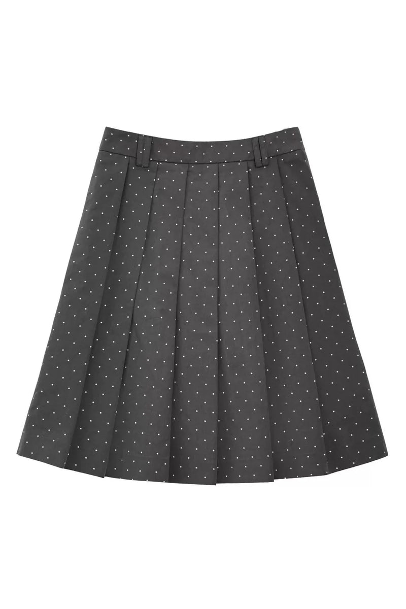 Black and White Raglan Top + Pleated Skirt