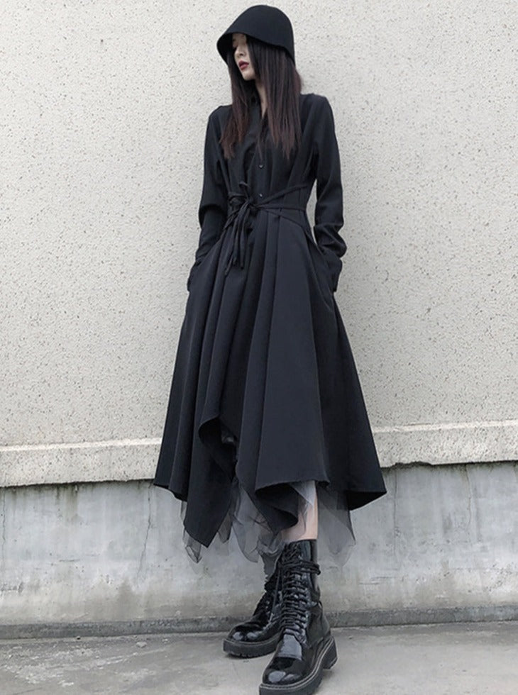 Hepburn Loose Shirt Dress