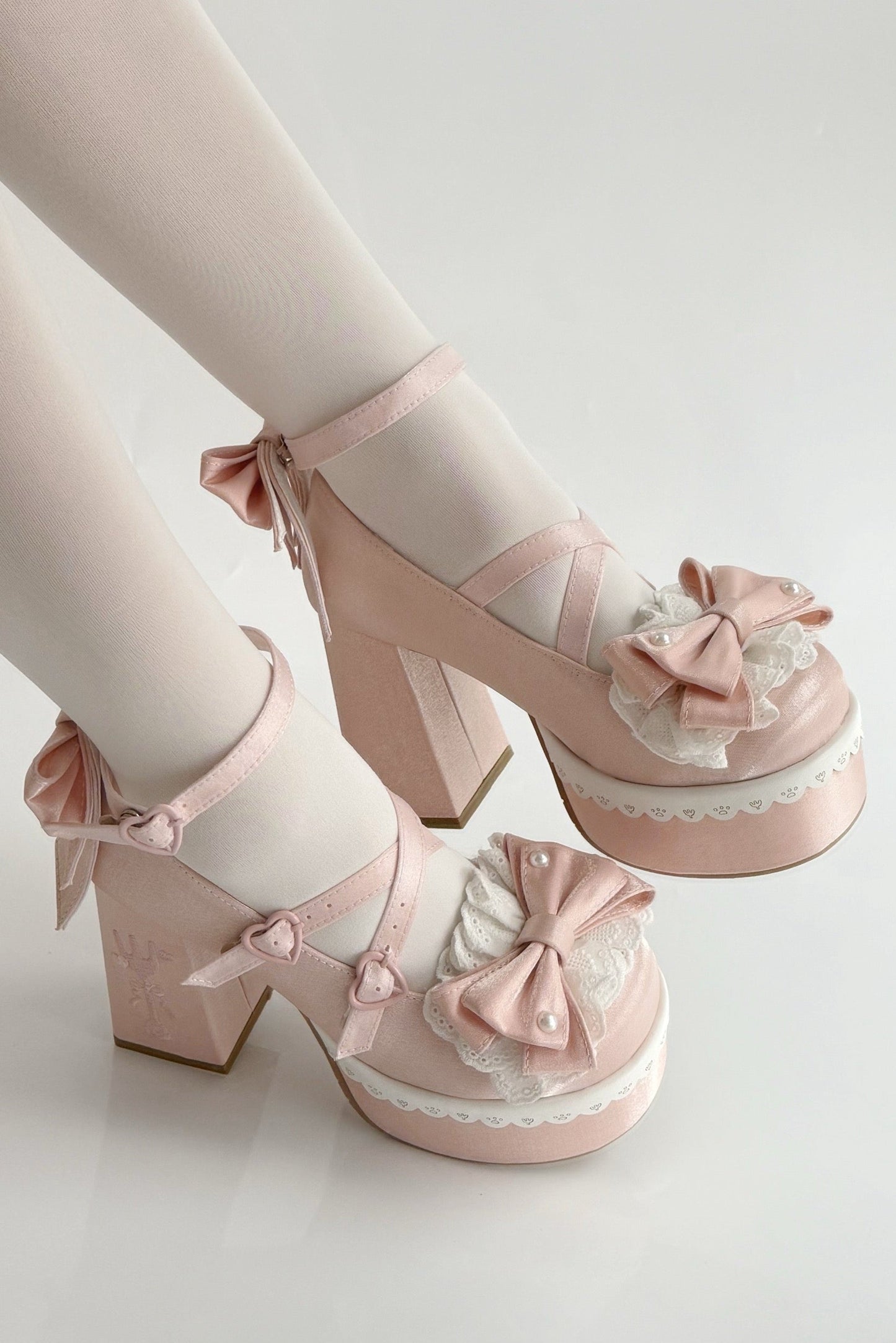 Sweet Ruffle Ribbon Lolita Shoes