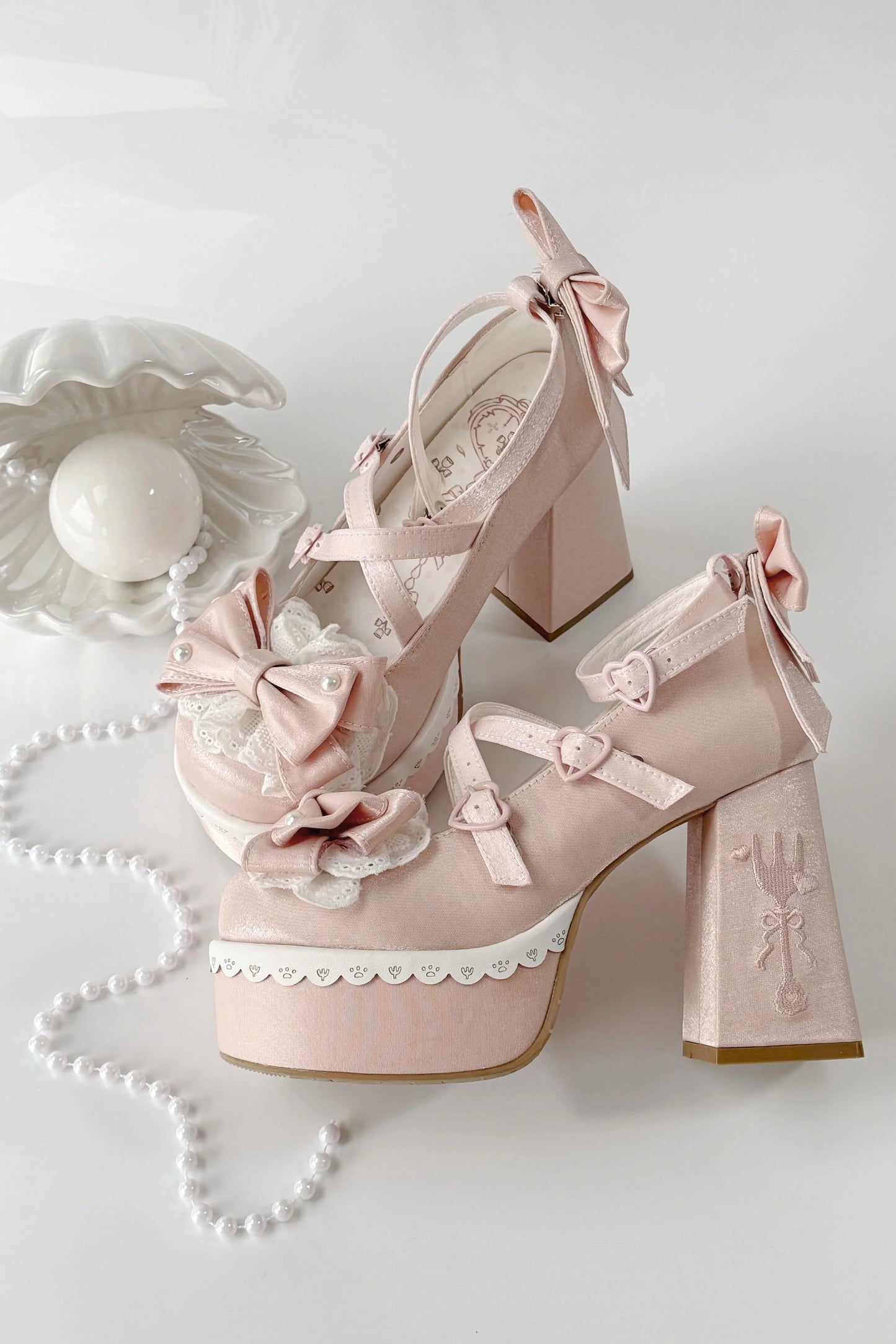 Sweet Ruffle Ribbon Lolita Shoes
