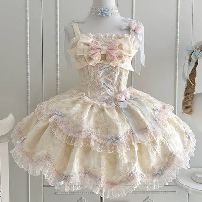 [pre-order] Candy Color Dreamy Doll Lolita Dress + Hair Accessories