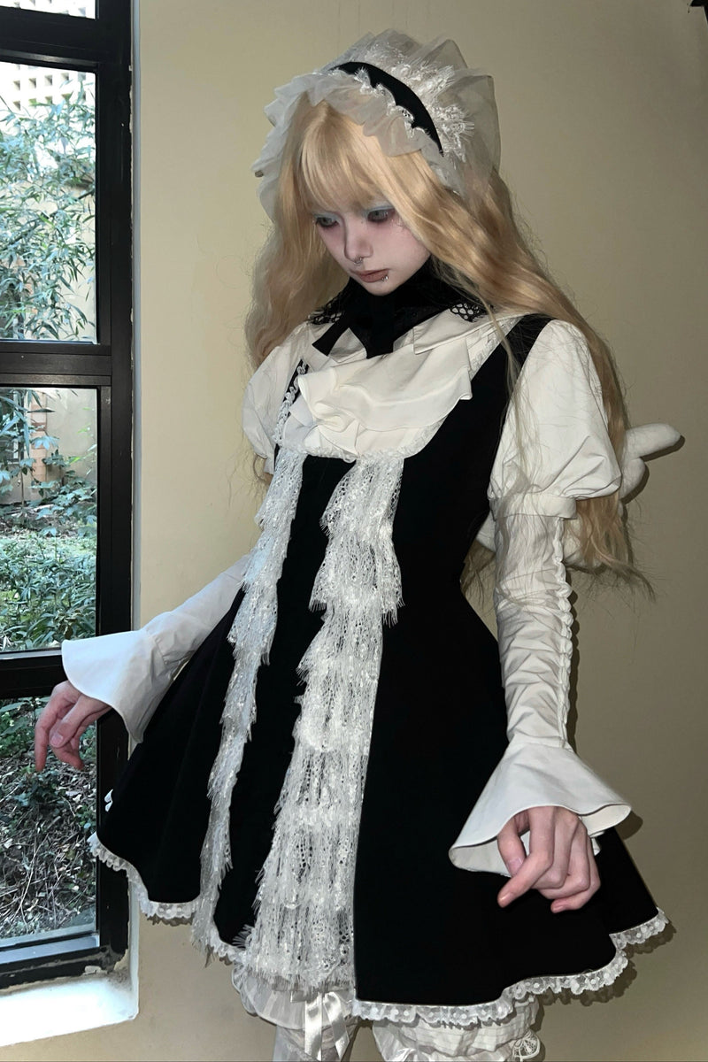 Little Angel Dark Gothic Lace Dress