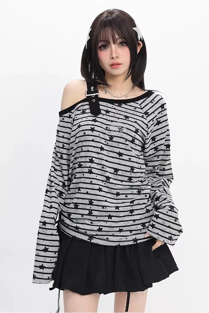 Sweet Cool One-shoulder Loose Top