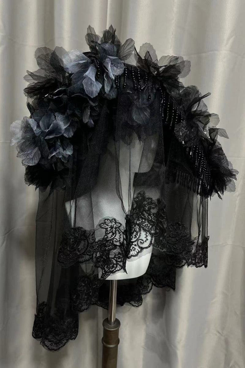 Dark Flower Lolita Gothic Hat