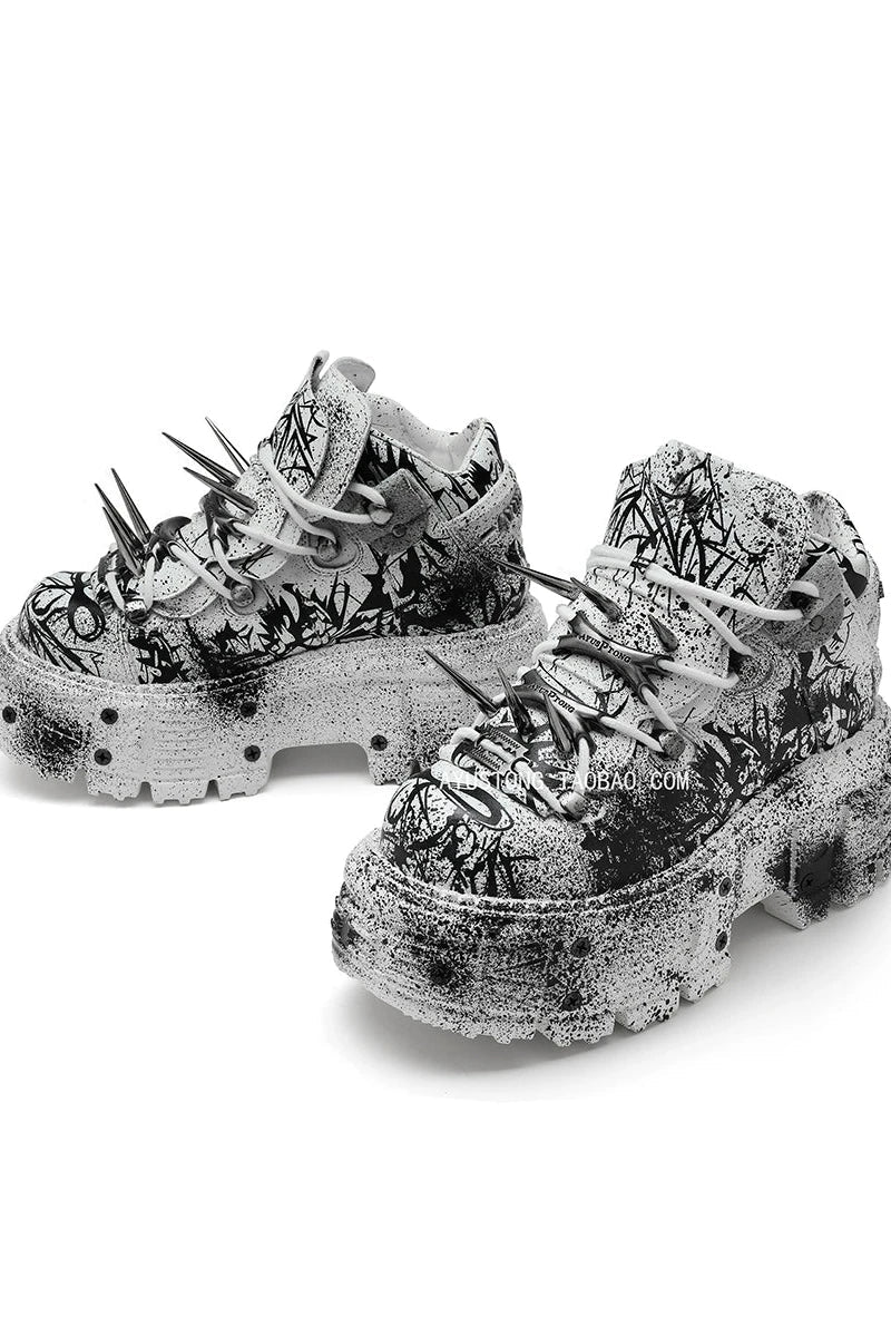 Crush Paint Design Platform Shoes