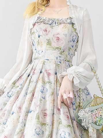 Forest Basket Retro Classic Lolita Dress + Cardigan