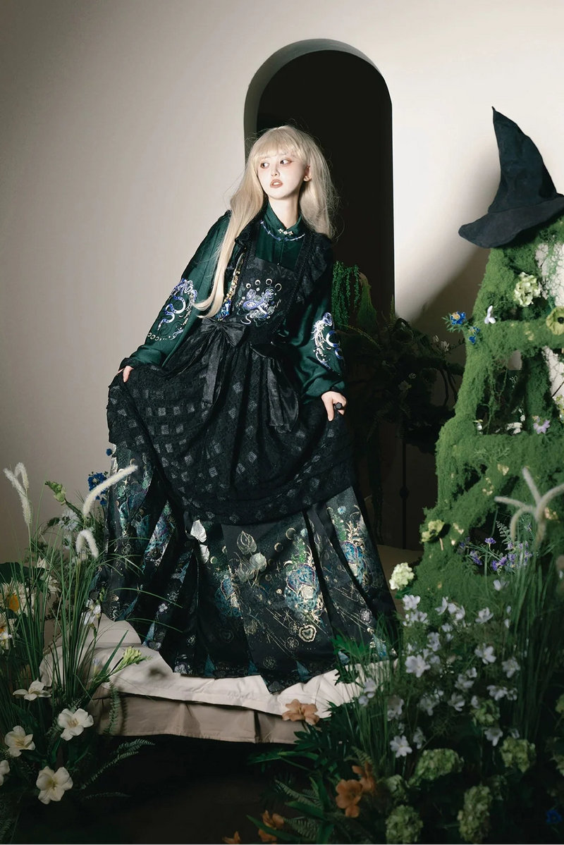 Dark Retro Jacket + Skirt + Long Skirt + Accessories