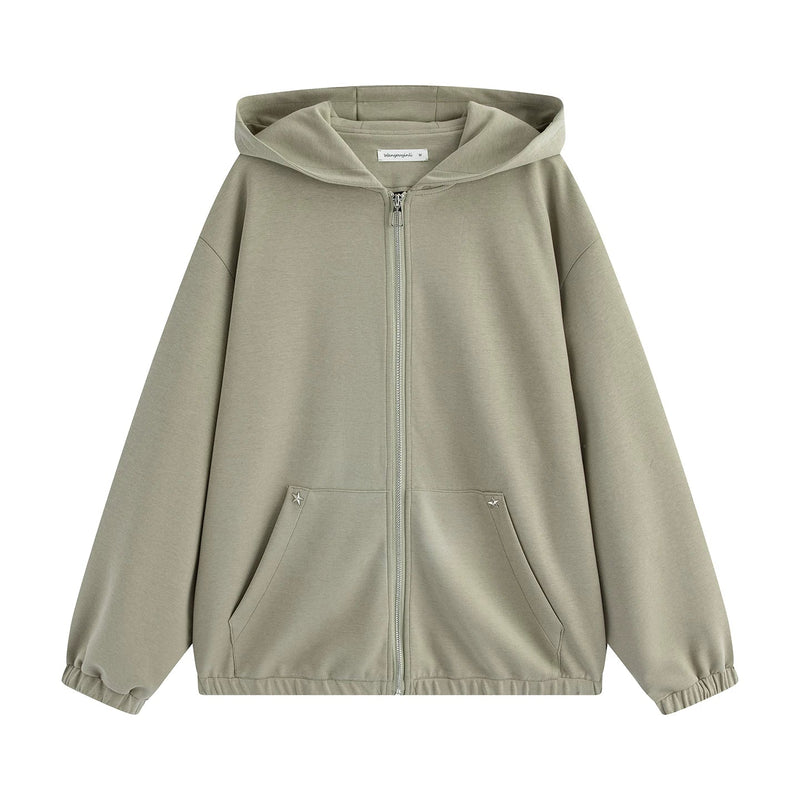 Rabbit Ears Hooded Cardigan + Straight Long Pants
