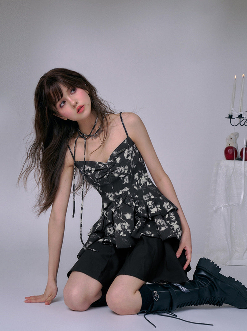 Butterfly Dark Summer Dress