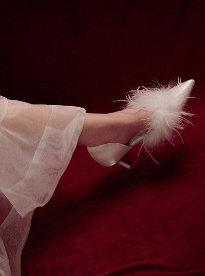 Light Feather Fairy High Heels