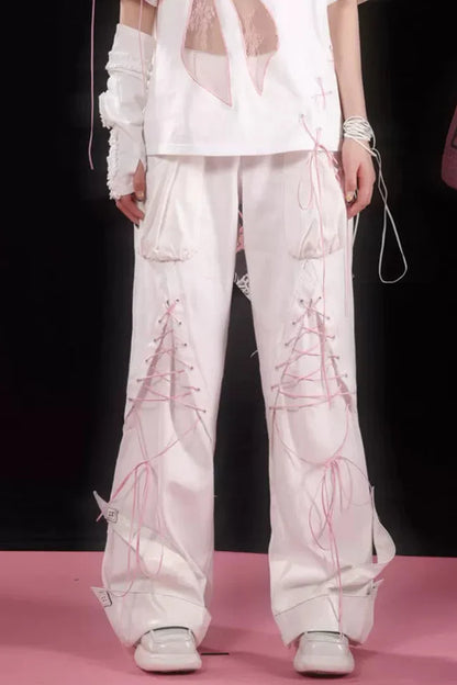 Double Waistband High Street Pants + Belt