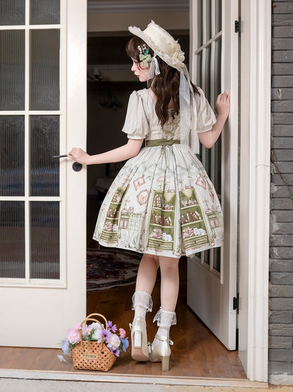 Green Retro Girl Lolita Dress
